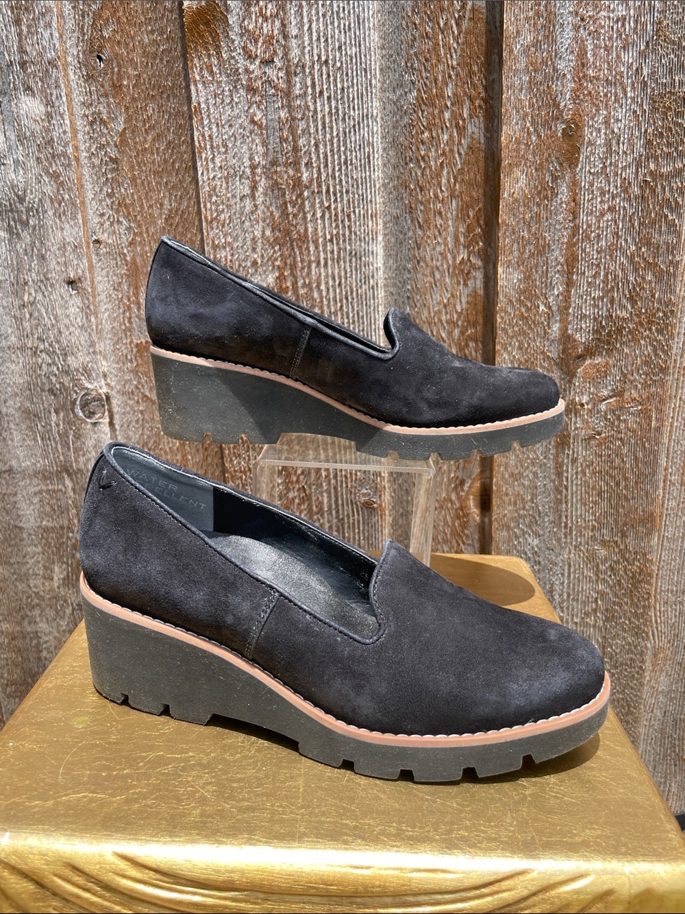 Vionic Black Suede Platform Loafer - Women's Slip-On